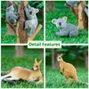Toymany 7PCS Australian Wildlife Animal Figurines Includes Koala and Kangaroo Figure Toy, Plastic Forest Animal Figures Toy Set, Cake Toppers Christmas Birthday Gift for Kids Toddlers