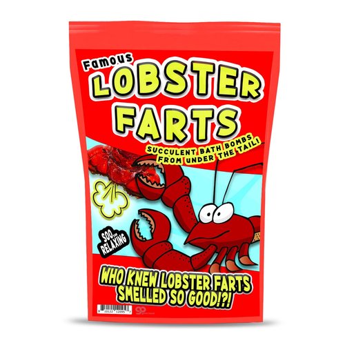 Lobster Farts Bath Bombs – Funny Lobster Gifts for Seafood Lovers – Weird Stuff – Fart Gifts for Teenagers Stockings – Easter, Birthday Bath Gift, Black Cherry, USA