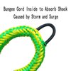 Bungee Boat Dock Line, Boat Rope Mooring Rope with Double 316 Stainless Steel Clips Accessories for Bass Boat, Jet Ski, Kayak, Pontoon, Watercraft, Waverunner, SeaDoo, Canoe,2Packs,4-6FT,Green