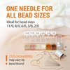 60 Straight Beading Needles with Convenient Storage Tube Size 11-0.4mm (0.015in) Extra Fine Thread Needles - Perfect for Bead and Sequin Embroidery, Jewelry Making, Crafting, and DIY