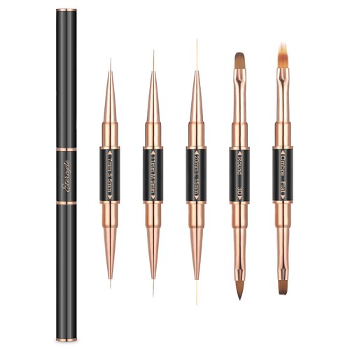 Etercycle Double-Ended Acrylic Nail Art Brushes Set, Gel Polish Nail Art Design Pen Painting Tool...