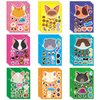 27 Sheets Cat Make a Face Sticker Sheets for Kids Todders Activities, Make Your Own Stickers for Kids Birthday Party Favor Supplies Craft