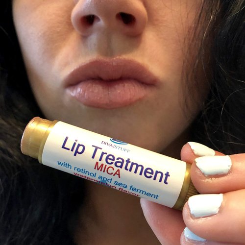 Diva Stuff Superior Lip Treatment-with Retinol and Sea Ferment, Mica Infused and Watermelon Flavor, Made in the USA -1 fl oz