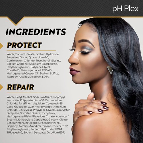 pH Plex Relaxer Steps 1 & 2 Protect & Repair - Hair Care Treatment - Use with Home Hair Relaxer Products - Salon Quality Professional Results at Home - 1 Sachet of Steps 1 & 2