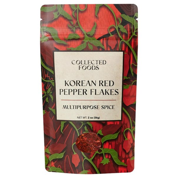 Premium Gochugaru Korean Red Pepper Flakes from Sun Dried Korean Chili Peppers - 2 oz
