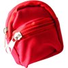 Mini Doll Zipper Backpack,Cute School Bag Model Dollhouse School Accessory for 1/6 Scale Dollhouse,Dolls Accessories Costume Ornament Photography Props,Keys Purse Dollhouse Accessories (Red)