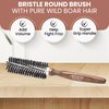 Since 1869 Hand Made In Germany Professional Series Boar Bristle Round Brush - Add Volume, Help Fight Frizz - Super-Grip Handle for Easy Styling - Eco-Sour (Small)