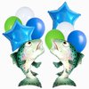 Rainbow Trout Balloon Salmon Balloon Fisherman Fishing Party Supplies Tournament Fishing Decorations for Father's Day birthday fishing enthusiasts' party retirement celebration farewell party 10pcs