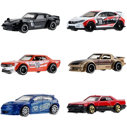 Japanese Import 6 Piece Set Diecast Model Cars by Hot Wheels