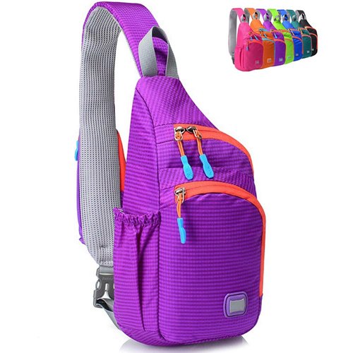 Peicees Small Sling Backpack Waterproof Unisex Shoulder Bag Chest Crossbody Daypack