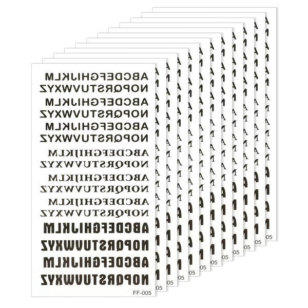 12 Sheets Temporary Tattoo Letters Self-adhesive Custom Temporary Tattoos Fake Letters Tattoo Stickers for Women and Men