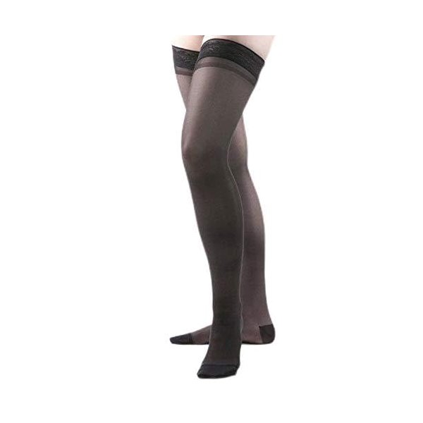 Allegro 20-30mmHg Essential 8 Sheer Support Compression Hose - Thigh High, Closed Toe Compression Stockings for Women