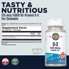 KAL Vitamin D3 5000 IU 125 mcg, High Potency Vitamin D Chewables, Calcium Absorption, Bone Health and Immune Support Supplement, Natural Peppermint Flavor, 60-Day Guarantee, 60 Servings, 60 Chews
