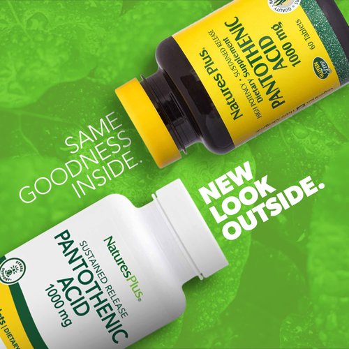 Pantothenic Acid, 1000 mg, 60 Tablets, NaturesPlus