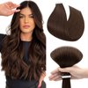 SEGO Tape in Hair Extensions Human Hair,Medium Brown 18 Inch 50g/pack 20 pcs,100% Remy Human Hair Extensions Seamless Straight Silky Soft for Women (18 Inch ##4 Medium Brown)