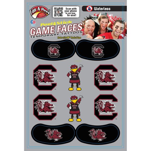 South Carolina – Waterless Peel & Stick Temporary Tattoos – 10-Piece Combo – 6 Spirit Tattoos & 4 Eye Strips