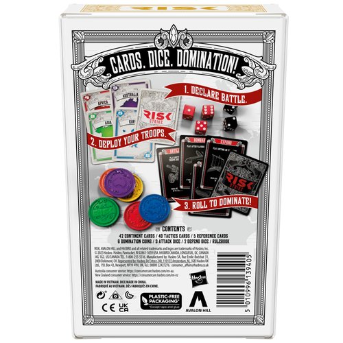 Hasbro Gaming Risk Strike Cards and Dice Game for Adults, Teens, and Kids Ages 10+, Quick-Playing Strategy Card Game for 2-5 Players, 20 Min. Average, Family Games