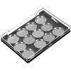 FRCOLOR Empty Eyeshadow Makeup Palette Magnetic Eyeshadow Palette Empty Cream Blush Palette Makeup Tray With 12pcs Round Metal Pans 1pcs Eyeshadow Brush