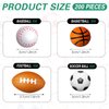 Jerify 200 Pieces Mini Foam Sports Balls Party Favors Mini Baseball Football Basketball Soccer Stress Ball Bulk Sports Prizes for Christmas Sports Themed Birthday Gifts Party Supplies Decorations