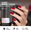 GAOY Wonder Color Gel Nail Polish for Christmas Nails, Jelly Red Green Brown Yellow Hot Pink Colors Sheer Gel Polish Kit for Salon Gel Manicure and Nail Art DIY at Home