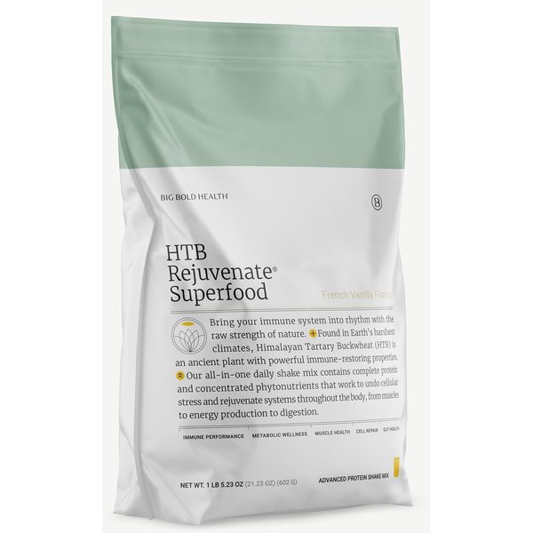 BIG BOLD HEALTH HTB Rejuvenate Superfood Advanced Protein Shake Mix- Superfood Protein Powder, Plant-Based Protein Shake for Immune Rejuvenation, French Vanilla Flavor