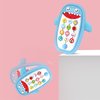 Baby Shark Cell Phone Toy Removable Teether Case, Light, Music & Adjustable Volume Kids Play & Learn Fake Phone Infant Toddler, Preschool Holiday Birthday Present for Girl Boy 0-6, 6-18 Months (Blue)