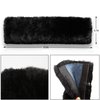ROYAGO Soft Genuine Sheepskin Wool Auto Seat Belt Cover Seatbelt Shoulder Pad for a More Comfortable Driving, Compatible with All Cars(Black)