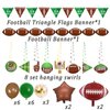 Football Party Supplies Set 2 Football Party Banners 8 Hanging Swirls 2 Football Foil Balloons 2 Brown Star Foil Balloon 15 Latex Balloons Football Game Day Party Decorations Sports Party Decor