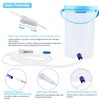 Enema Bucket Kit for Colon Cleansing with 6Pcs Enema Nozzle Tips Colon Tube Replacement, Coffee Enema kit for Constipation Detox 6ft Silicone Tubing Hose Home Shower Enema Intestinal Rinser Irrigator