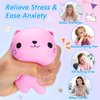 Cat Squishies Stress Balls for Adults Kids: 6PCS Jumbo Animal Squishies Slow Rising Fidget Sensory Toys Classroom Prizes Party Favors Valentines Gifts Easter Goodie Bags Christmas Stocking Stuffers