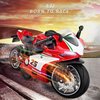 MING YING 66 Pull Back Motorcycle Model - 1:12 Scale Toy Motorcycle,Motorcycle Toy with Light and Music Gift for Children Boys and Girls (Red)