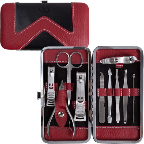 Manicure Pedicure Set Nail Clippers - 10 Piece Stainless Steel Hygiene Kit - Toenail Clippers Includes Cuticle Remover with Portable Travel Case Beauty Care Tools - Beauty Bon