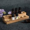MyGift 2-Tier Tabletop Burnt Wood Essential Oil Display Stand, Cosmetic Organizer Rack, Holds 11 (20ml) Bottles