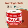 3" X 5" This Side Up Arrow - Handle with Care, Warning Shipping Labels (1 Roll, 500 Stickers/Roll)