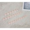 RikView French Tip Press on Nails Short Fake Nails Square Acrylic Nails with Gradient Design Nude Press on Nails (Short Square French)