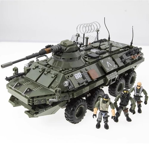 ENHANA Building Block Armored Vehicle Building Kit Military Vehicle Toys for Age 6 7 8 9 10 11 12+,Army Tank Military Brick, Armed Tank Model Toys Gifts for Boys