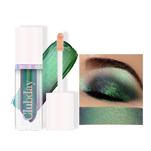Kyannkara Quxunzzz Liquid Glitter Eyeshadow, Metallic Glitter Shimmer Eye Looks Waterproof Long Lasting Quick-Drying Sparkling Eye Shadow Makeup（Chameleon 04#）