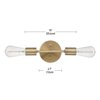 Globe Electric 51736 Alexandria 2-Light Reversable Vanity Light, Matte Brass, Gold, Bulb Not Included