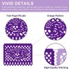 5 PCS Mexican Party Banners, Fiesta Party Decoration, Dia De Los Muertos Ofrenda Decoration Day of The Dead Decor, Cinco De Mayo Plastic Papel Picado, Mexico Birthday Party Supplies, 12 Patterns/90 FT