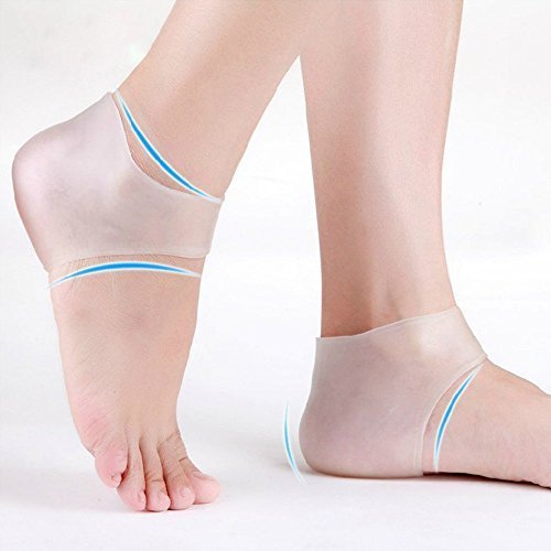 Plantar Fasciitis Silicone Heel Sock, Moisturizing Compression Sleeve Cushion; Pedidoc™ Best Foot Pad; Ease Swelling, Sore Feet, Spurs & Cracked Heels, Pain Relief Gel Protector, Increase Circulation