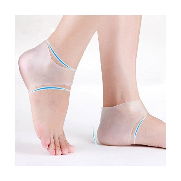 Plantar Fasciitis Silicone Heel Sock, Moisturizing Compression Sleeve Cushion; Pedidoc™ Best Foot Pad; Ease Swelling, Sore Feet, Spurs & Cracked Heels, Pain Relief Gel Protector, Increase Circulation