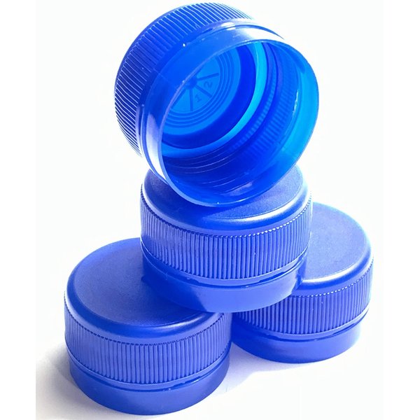 Best E Goods Grebe Caps Sneak Alcohol Anywhere, Reseal Your Water Bottle Perfectly 28mm (12) | Leak Free, Fits Fiji | Bootleg, Smuggle, Hide Liquor to Concerts, Sports, Festivals | 12 Blue Screw Lids