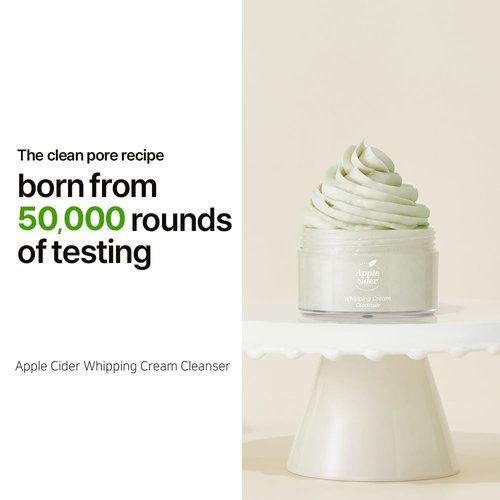 Ariul Apple Cider Whipping Cream Cleanser/Salicylic Acid 0.5%, KFDA certified acne-relief functional foam cleanser, All in One Cleansing Cream, Cleanser that pack 3.4 oz (100mL)