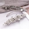 Joez Wonderful Bridal Rhinestone Hair Clips Barrettes, Sparkly Crystal Hair Clips Diamond Barrettes, Bling Fancy Wedding Flower Clip Decorative Hair Accessories for Women Girls (1 Pcs)
