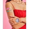 xo, Fetti Birthday Party Decorations Temporary Tattoos - 44 pcs | Fun Bday Girl Party, Older, Wiser, Hotter, HBD, Disco Cowgirl Party, Hot Girl Bday