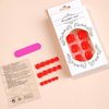 AkiliBIELY Red Press on Toenails for Women Short Toe Nail Press ons Glossy Fake Toe Nails Square Toe Press on Nails Acrylic Toenails Glue on Toe Nails for Artificial Toenail Press on Nails