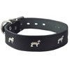 Genuine Leather Studded Dog Collar, Black, 1.5" Wide. Fits 16"-20" Neck Size Amstaff