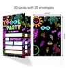 4x6 Pool Party Birthday Invitations, Birthday Invitations, Pool Party Supplies, Neon Glow Birthday Party Invitations, Kids Birthday Invitations, 20 Cards with 20 Envelopes.(27) (pool party(27))