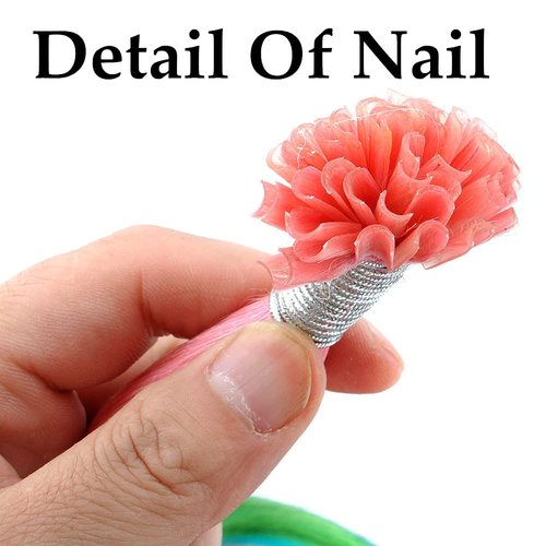 Rainbow Colorful Pre Bonded U Tip Fusion Human Hair Hair Extension Nail Tip Keratin Stick Straight Nail Tipped Pre-bonded Hair Extensions For Women 10 strands 20'' Long (20inch (10strands/lot), Rose Pink)