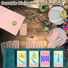 3 Pcs Tarot Card Holder Bag Kit Contains Velvet Tarot Card Storage Box Case and Decision Maker Coin, Tarot Accessories, Tarot Cloth Pouches Card Holders for Playing Cards and Tarot Cards Oracle Deck